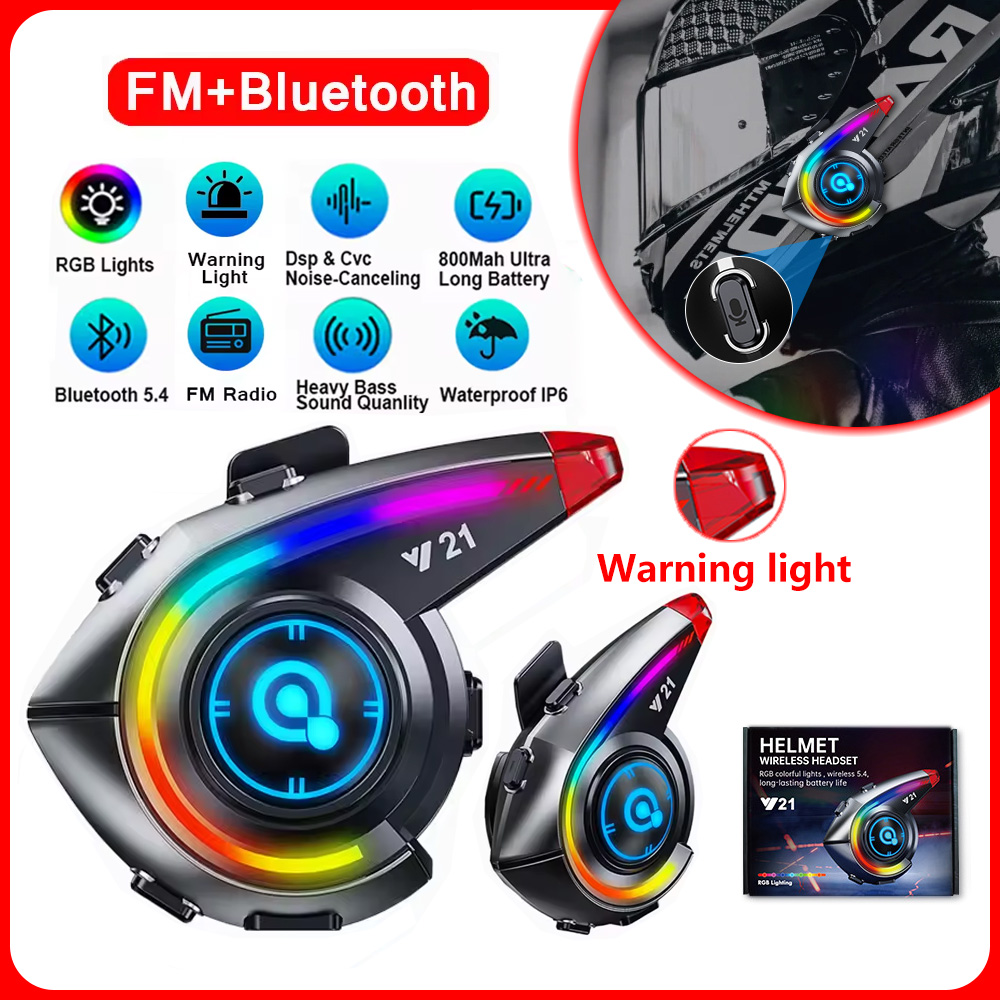 Full Face Motorcycle Helmet With Bluetooth - Y21 casque casque écouteurs Bluetooth 5.4