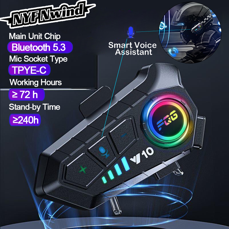 Full Face Motorcycle Helmet With Bluetooth - Casque de moto sans fil Bluetooth