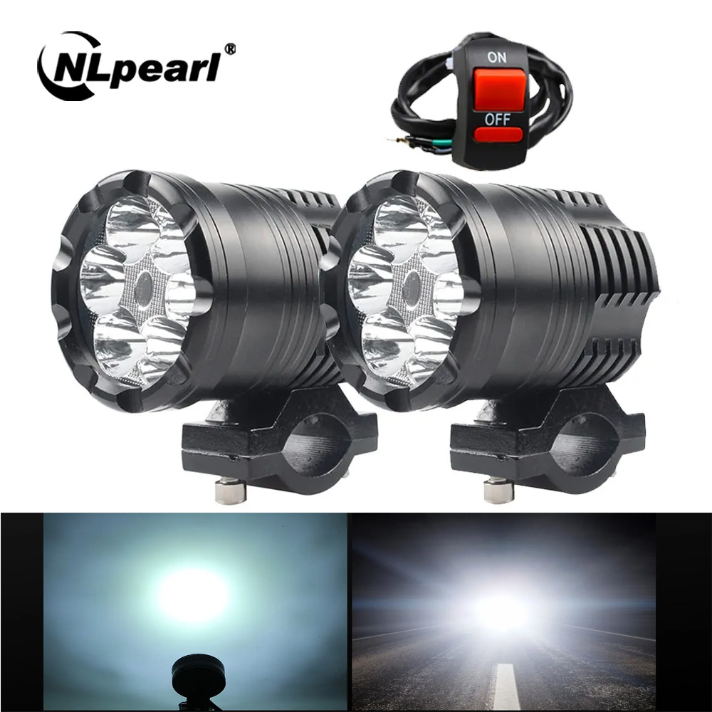Universal Motorcycle Led Headlight Projector - NLpearl 60W Moto phare LED projecteur