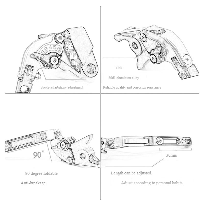 Pour HONDA CB750 CB 750 HORNET - Cnc Aluminum Adjustable Brake Clutch Levers avis et prix