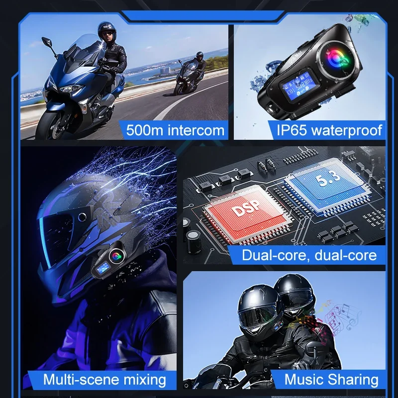 Oreillette Bluetooth BT5.3 Q58 - Full Face Motorcycle Helmet With Bluetooth avis et prix