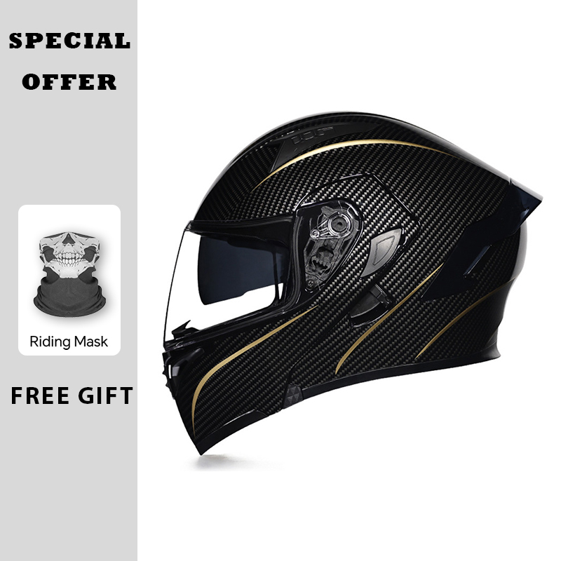 Casque de Moto rabattable appr - Dual Visor Motorcycle Racing Helmet avis et prix