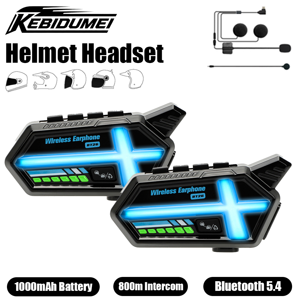 KEBIDUMEI BT26 casque casque h - Full Face Motorcycle Helmet With Bluetooth avis et prix