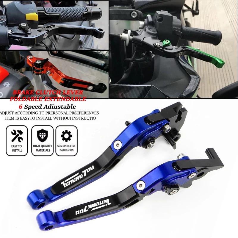 Compatible avec Tenere 700/Wor - Cnc Aluminum Adjustable Brake Clutch Levers avis et prix